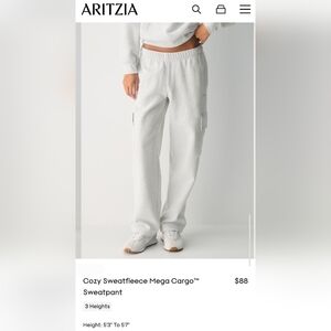 New TNA Cargo Sweatpants - Small - Heather Cloud White